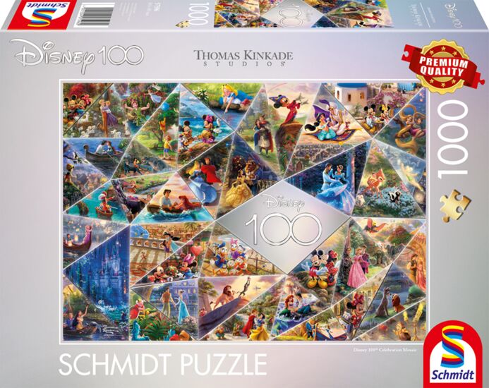Schmidt Disney 100th Celebration Mosaic 1000 Piece Puzzle image 0